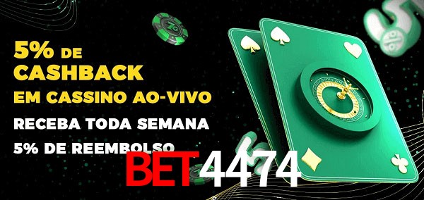 Promoções do cassino ao Vivo Bet4474